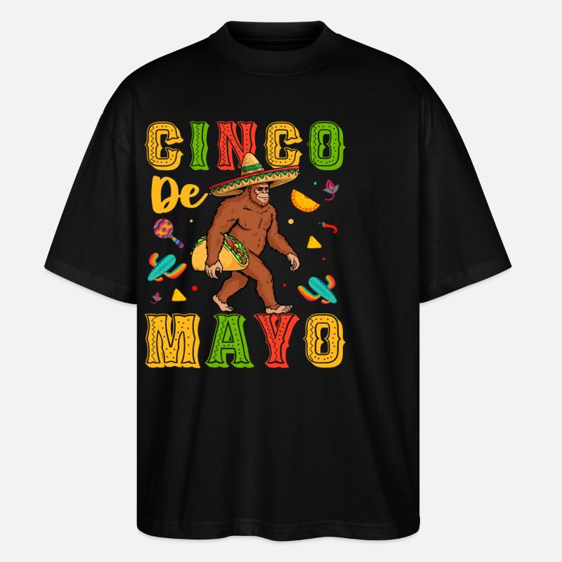Cino De Mayo - Stanley/Stella Oversized Unisex Bio T-Shirt Blaster 2.0 - Schwarz