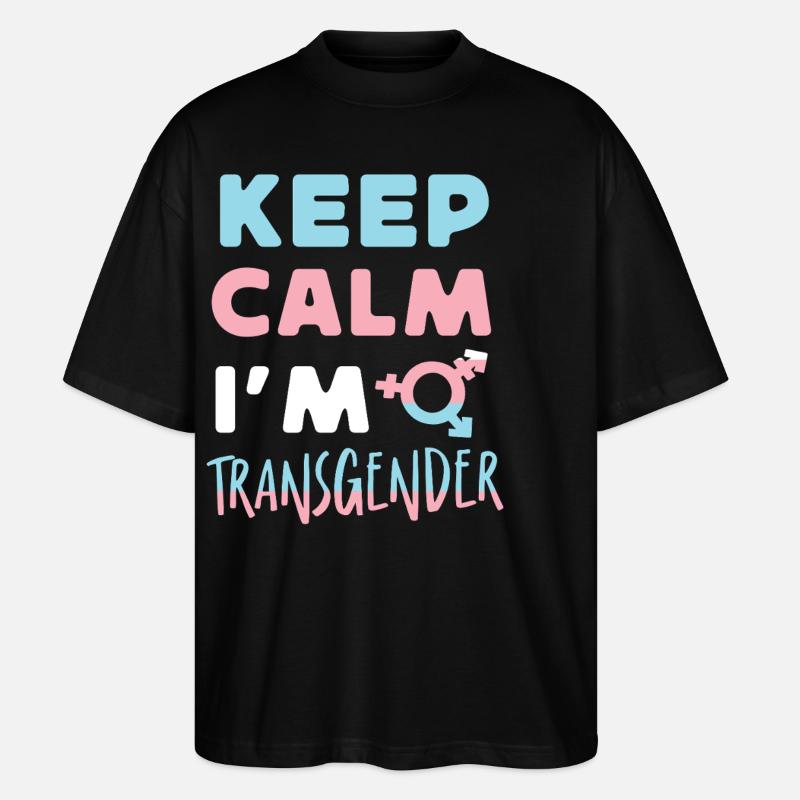 Transgender Trans LGBT Pride - Stanley/Stella Oversized Unisex Bio T-Shirt Blaster 2.0 - Schwarz