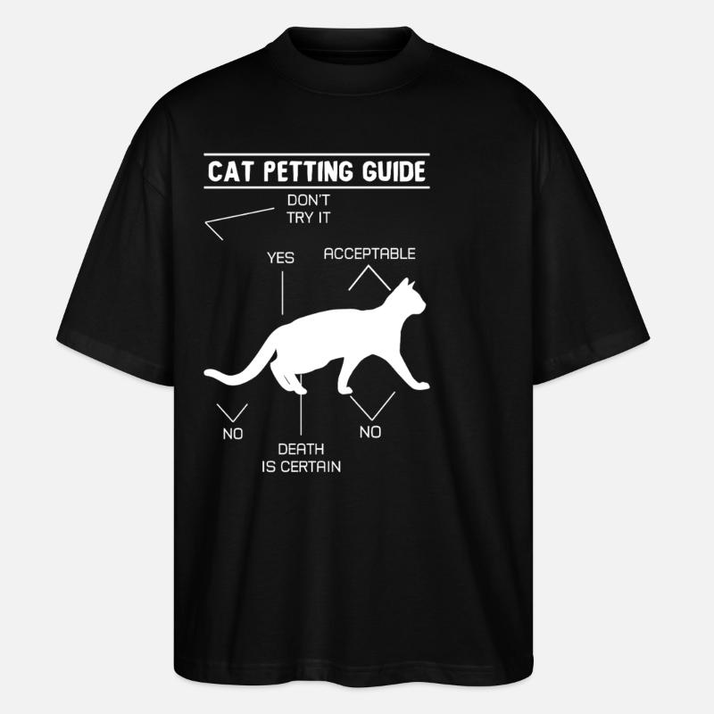 Guide de caresses pour chat - T-shirt bio Blaster 2.0 coupe oversize Stanley/Stella Unisexe - noir