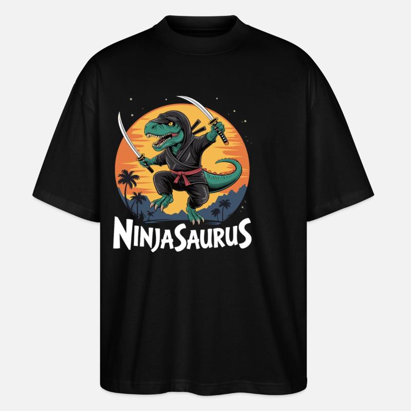 Ninjasaurus - Stanley/Stella Oversized Unisex Bio T-Shirt Blaster 2.0 - Schwarz