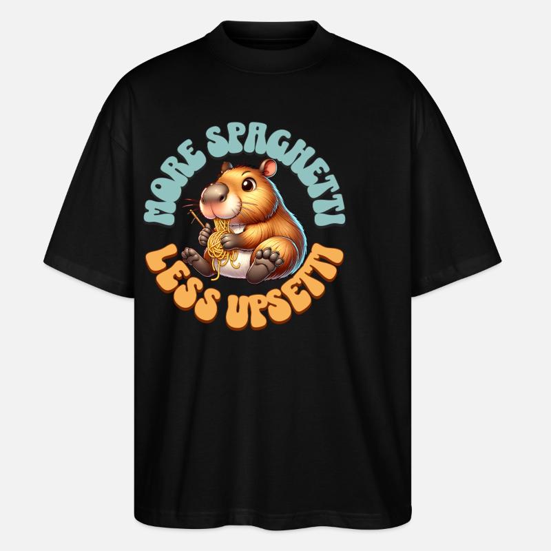 More Spaghetti Less Upsetti - Stanley/Stella Oversized Unisex Bio T-Shirt Blaster 2.0 - Schwarz