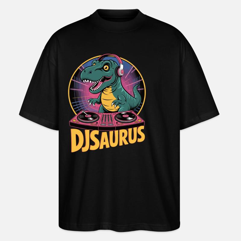 DJsaurus - Stanley/Stella Oversized Unisex Bio T-Shirt Blaster 2.0 - Schwarz