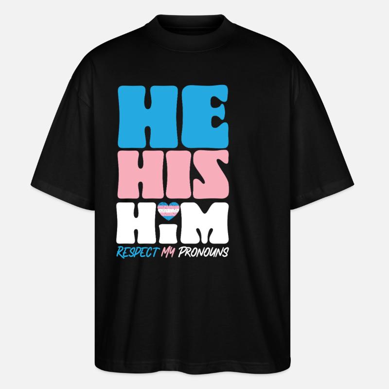 Transgender Trans LGBT Pride - Stanley/Stella Oversized Unisex Bio T-Shirt Blaster 2.0 - Schwarz