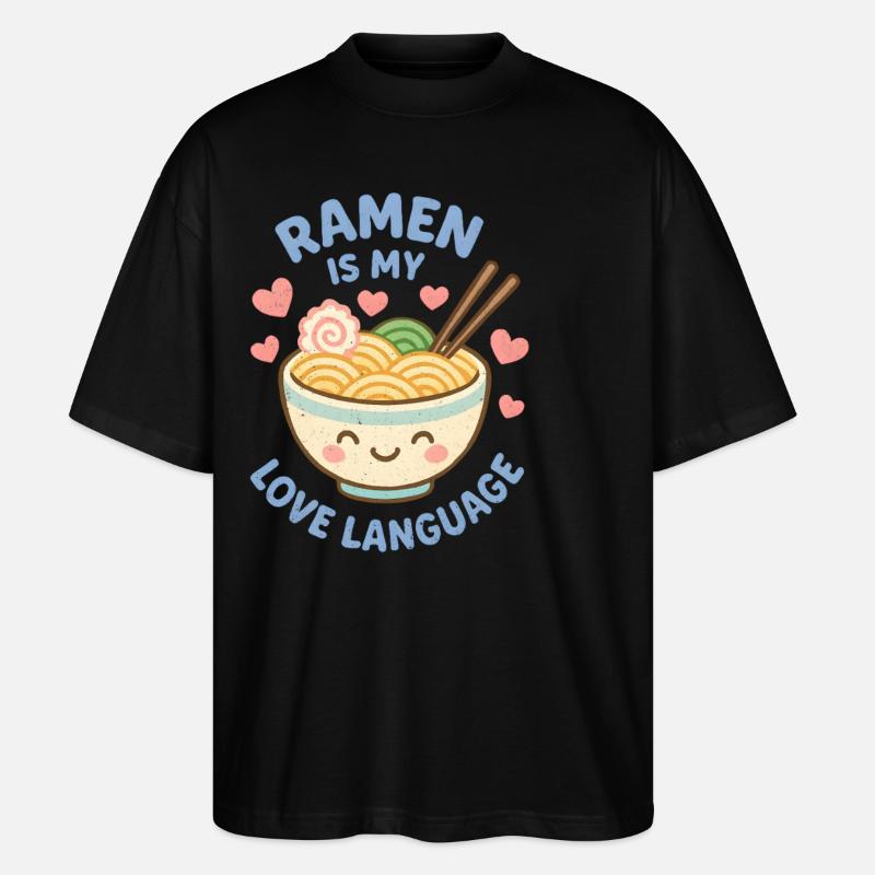 Ramen is my Love Language - Stanley/Stella Oversized Unisex Bio T-Shirt Blaster 2.0 - Schwarz