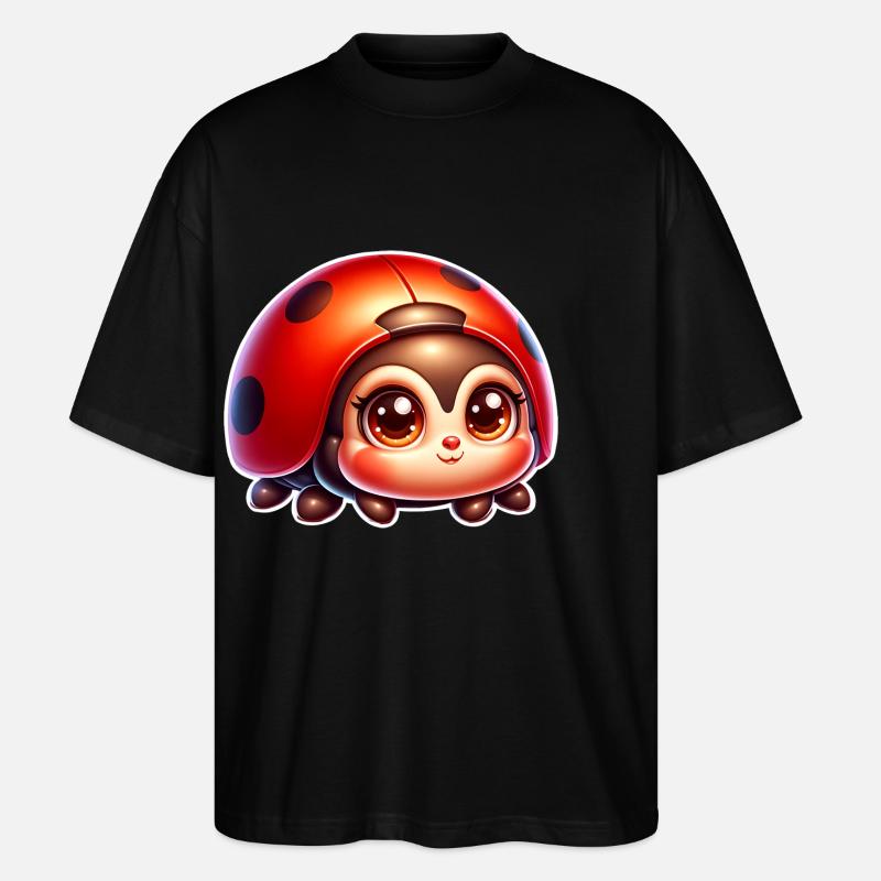 Marienkäfer - Stanley/Stella Oversized Unisex Bio T-Shirt Blaster 2.0 - Schwarz