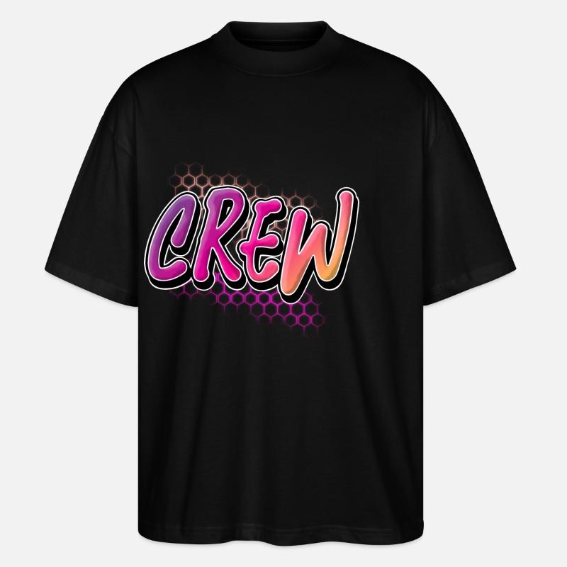 Crew - Stanley/Stella Oversized Unisex Bio T-Shirt Blaster 2.0 - Schwarz