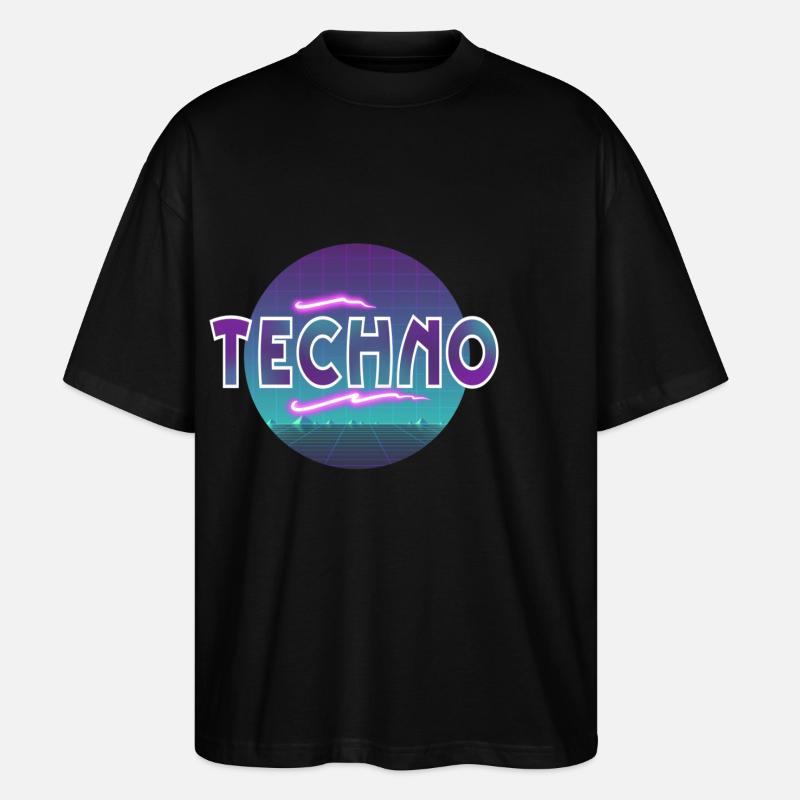 Techno - T-shirt bio Blaster 2.0 coupe oversize Stanley/Stella Unisexe - noir