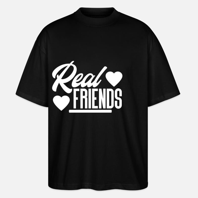De vrais amis Freundschaft Freunde - T-shirt bio Blaster 2.0 coupe oversize Stanley/Stella Unisexe - noir