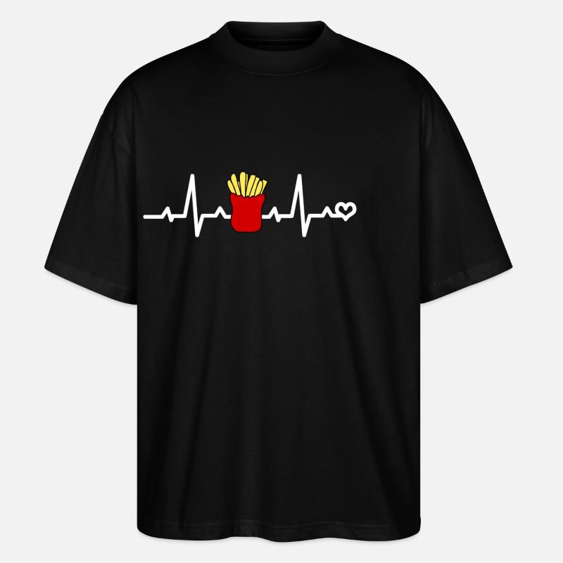 Pommes - Stanley/Stella Oversized Unisex Bio T-Shirt Blaster 2.0 - Schwarz