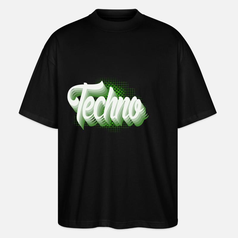 Techno - T-shirt bio Blaster 2.0 coupe oversize Stanley/Stella Unisexe - noir