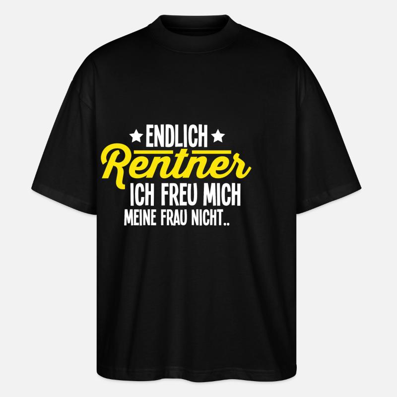 Rentner - Stanley/Stella Oversized Unisex Bio T-Shirt Blaster 2.0 - Schwarz