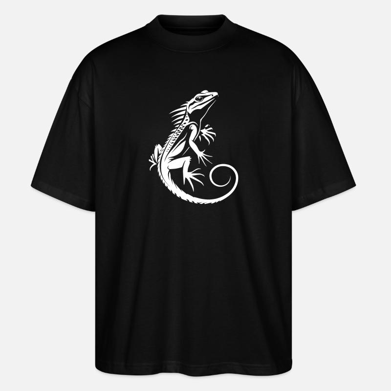 Echse - Stanley/Stella Oversized Unisex Bio T-Shirt Blaster 2.0 - Schwarz