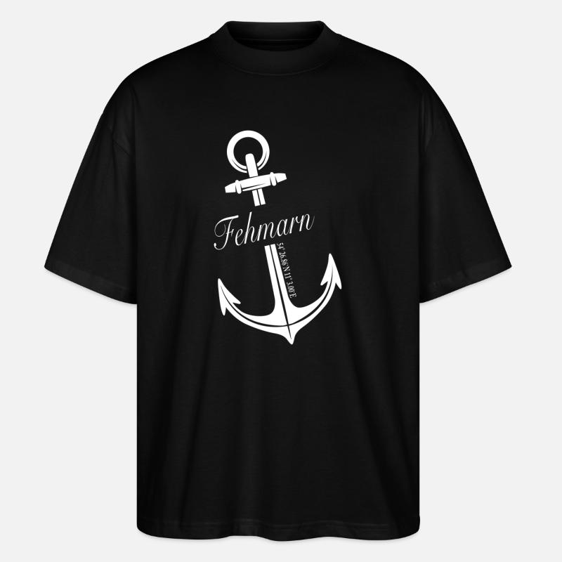 Fehmarn - Stanley/Stella Oversized Unisex Bio T-Shirt Blaster 2.0 - Schwarz