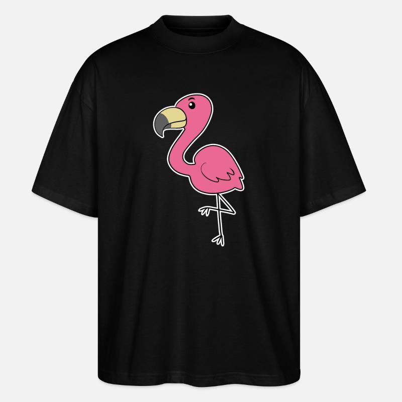 Flamingo - Stanley/Stella Oversized Unisex Bio T-Shirt Blaster 2.0 - Schwarz