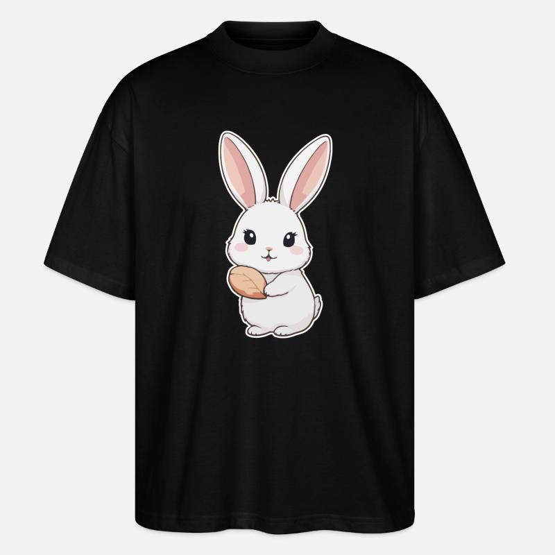 Bunny, Rabbit, Easter Bunny - Stanley/Stella Oversized Unisex Organic T-shirt Blaster 2.0 - black