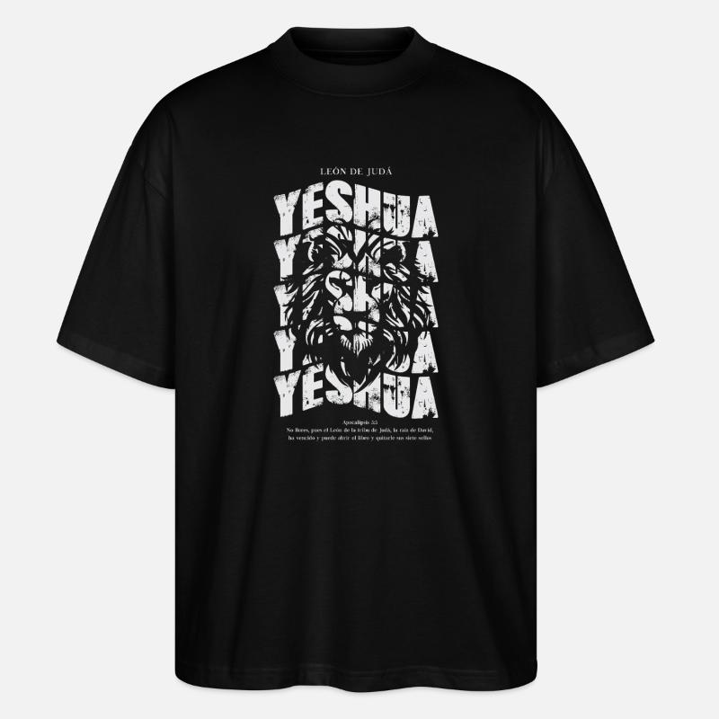 Lion de Juda Style abstrait - T-shirt bio Blaster 2.0 coupe oversize Stanley/Stella Unisexe - noir
