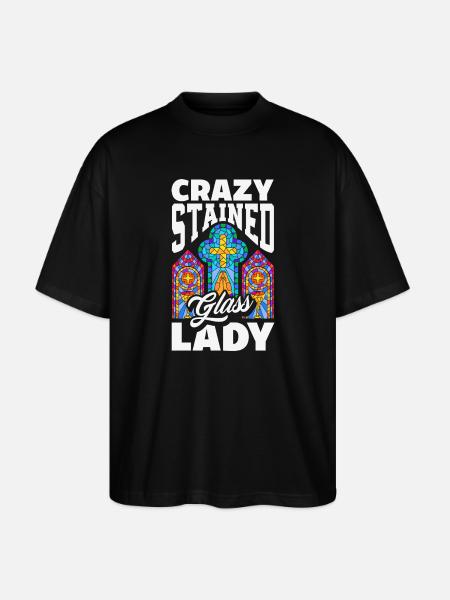 Buntglas-kunst Buntglas-künstler - Stanley/Stella Oversized Unisex Bio T-Shirt Blaster 2.0 - Schwarz