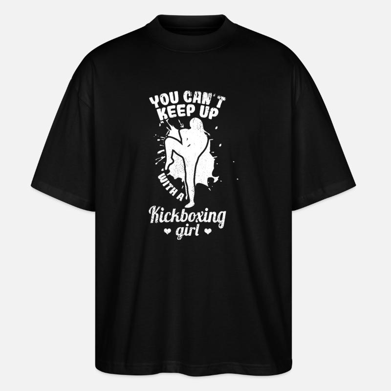 Kickboxen Mädchen - Stanley/Stella Oversized Unisex Bio T-Shirt Blaster 2.0 - Schwarz