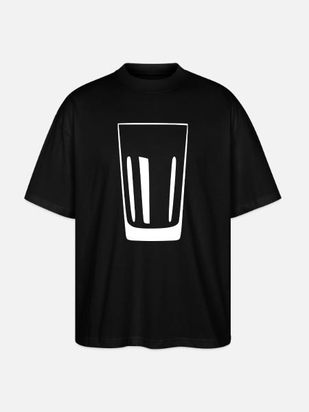 Longdrinks Glas Gastronomie Geschenk - Stanley/Stella Oversized Unisex Bio T-Shirt Blaster 2.0 - Schwarz