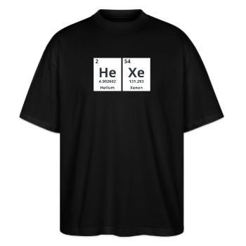 Hexe - Stanley/Stella Oversized Unisex Bio T-Shirt Blaster 2.0 - Schwarz - Vorne - Alina (178cm) & Michal (187cm)