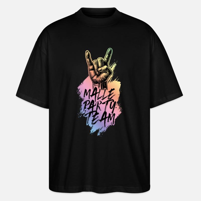 Malle Party Team - Stanley/Stella Oversized Unisex Bio T-Shirt Blaster 2.0 - Schwarz