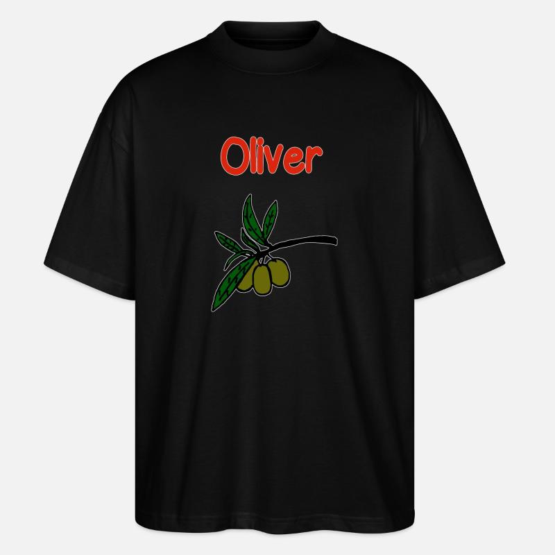 Oliver Oliven - Stanley/Stella Oversized Unisex Bio T-Shirt Blaster 2.0 - Schwarz