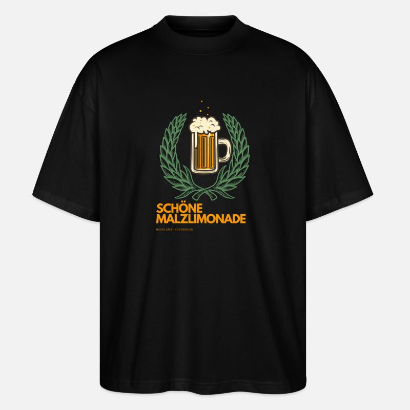 Lustiger Bier Spruch Design - Stanley/Stella Oversized Unisex Bio T-Shirt Blaster 2.0 - Schwarz