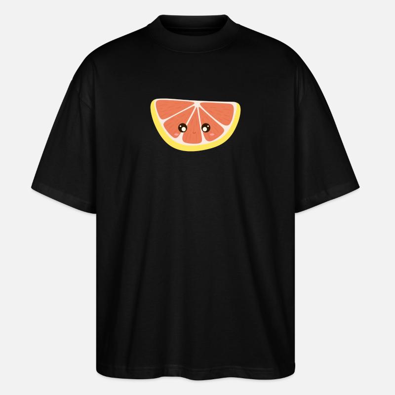 pamplemousse kawaii - T-shirt bio Blaster 2.0 coupe oversize Stanley/Stella Unisexe - noir