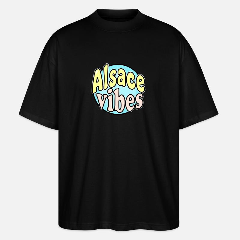 Elsass Vibes - Stanley/Stella Oversized Unisex Bio T-Shirt Blaster 2.0 - Schwarz