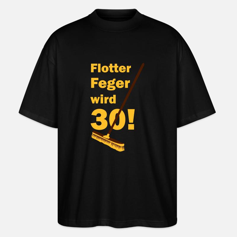 Brisk broom sweeper 30 - Stanley/Stella Oversized Unisex Organic T-shirt Blaster 2.0 - black