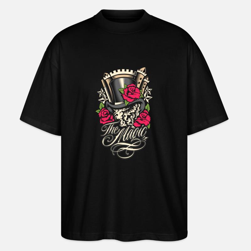 Le magicien - T-shirt bio Blaster 2.0 coupe oversize Stanley/Stella Unisexe - noir