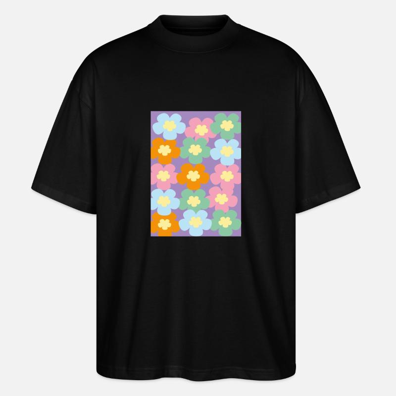 Flowerpower - Stanley/Stella Oversized Unisex Bio T-Shirt Blaster 2.0 - Schwarz