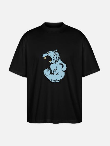 wolf_beast_2 - T-shirt bio Blaster 2.0 coupe oversize Stanley/Stella Unisexe - noir