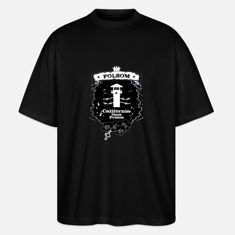 Folsom Prison - Stanley/Stella Oversized Unisex Bio T-Shirt Blaster 2.0 - Schwarz
