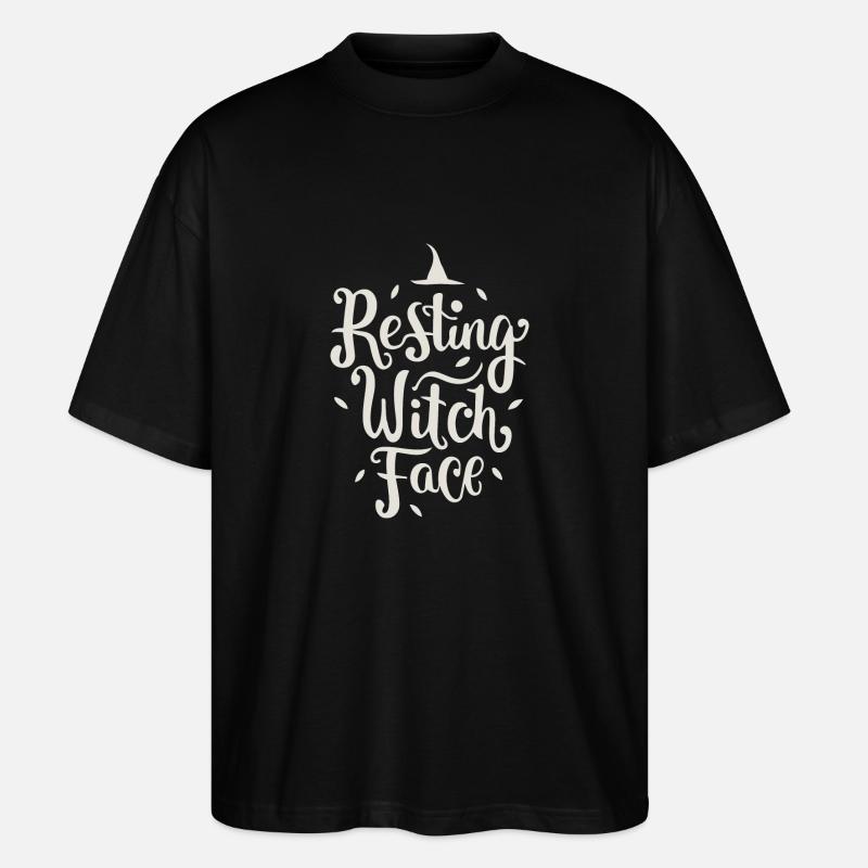 Ruhendes Hexengesicht - Stanley/Stella Oversized Unisex Bio T-Shirt Blaster 2.0 - Schwarz