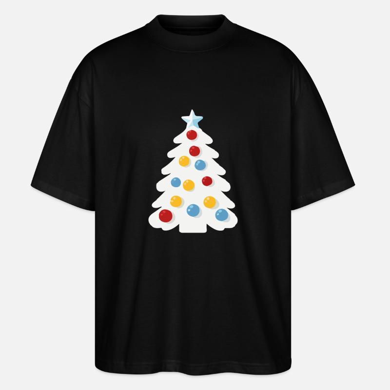 Sapin de noël enneigé - T-shirt bio Blaster 2.0 coupe oversize Stanley/Stella Unisexe - noir