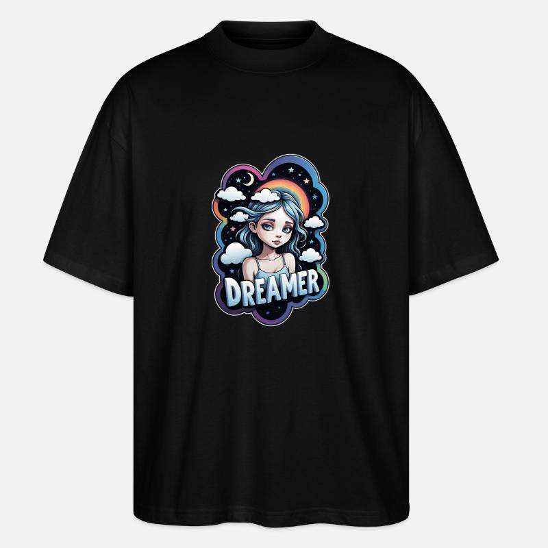 Träumer - Träumer - Träumer - Traum - Träumerei - Stanley/Stella Oversized Unisex Bio T-Shirt Blaster 2.0 - Schwarz