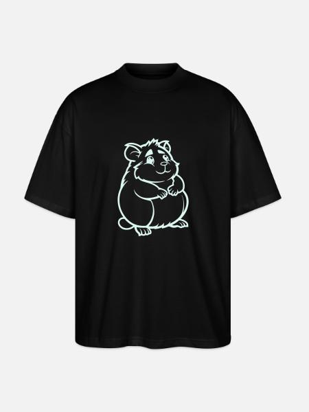hamster comic tier - Stanley/Stella Oversized Unisex Bio T-Shirt Blaster 2.0 - Schwarz