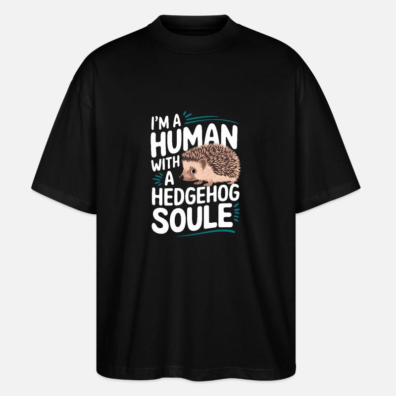 hérisson animal épineux hérisson - T-shirt bio Blaster 2.0 coupe oversize Stanley/Stella Unisexe - noir