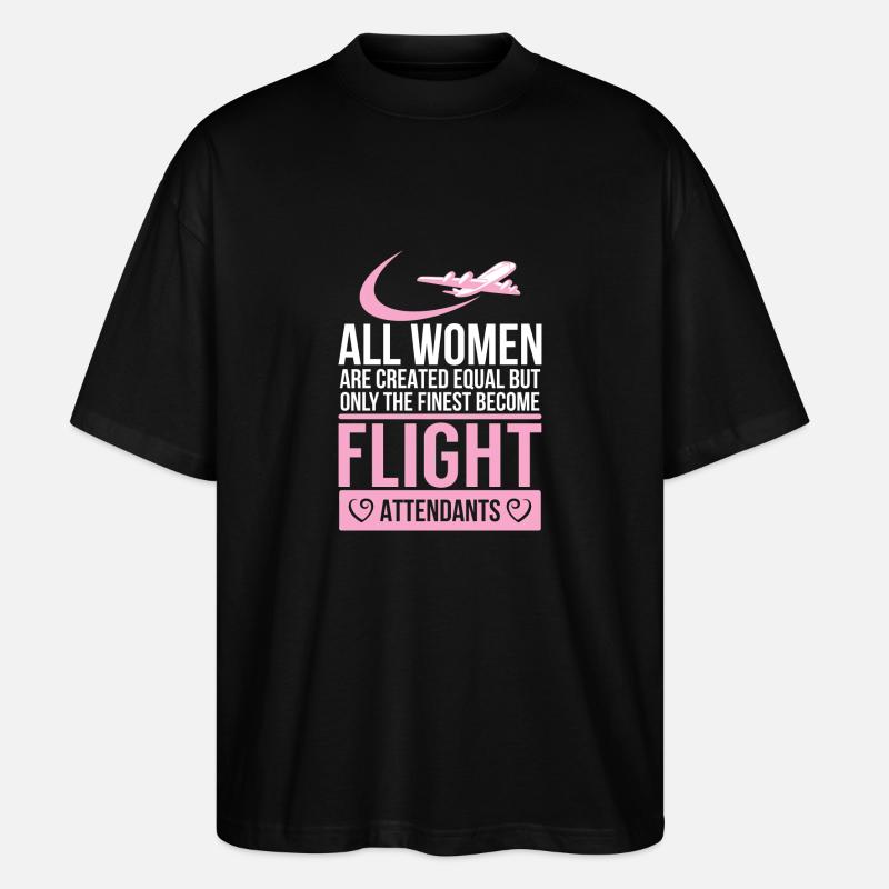 Flight attendant - flight attendant - stewardess - - Stanley/Stella Oversized Unisex Organic T-shirt Blaster 2.0 - black