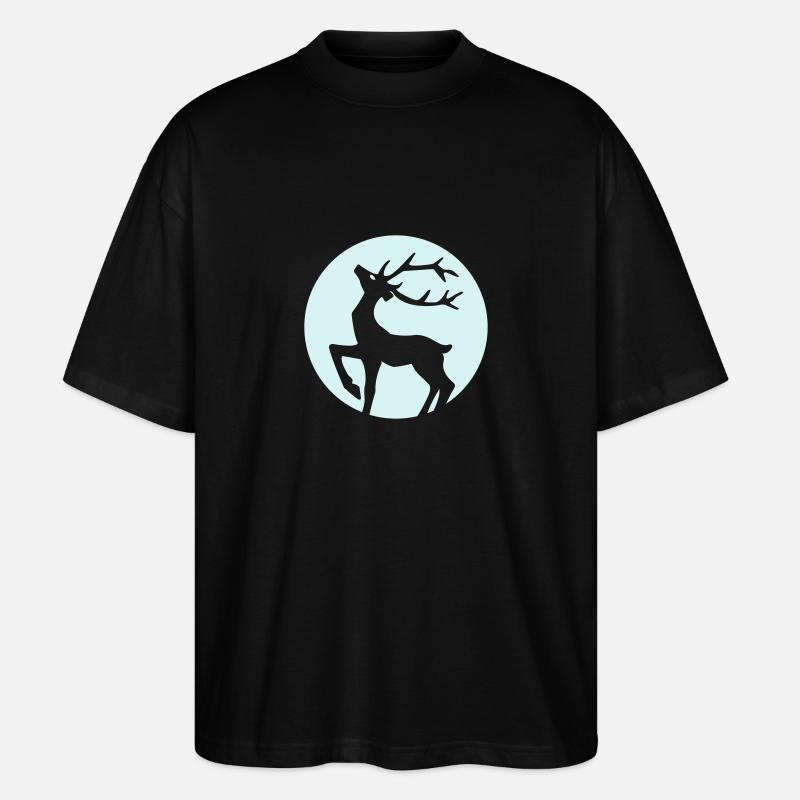 Deer - Stanley/Stella Oversized Unisex Organic T-shirt Blaster 2.0 - black