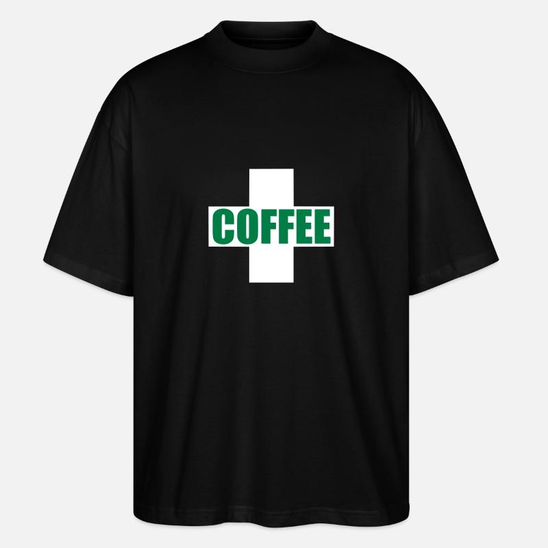 Erste Hilfe Kaffee - Stanley/Stella Oversized Unisex Bio T-Shirt Blaster 2.0 - Schwarz