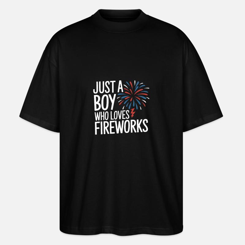 Pyrotechnics Fireworks Pyrotechnics - Stanley/Stella Oversized Unisex Organic T-shirt Blaster 2.0 - black