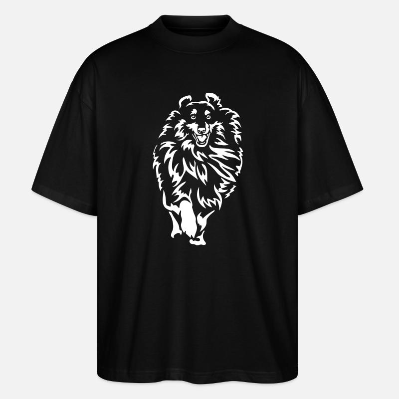 Sheltie "Black Edition" - Stanley/Stella Oversized Unisex Bio T-Shirt Blaster 2.0 - Schwarz