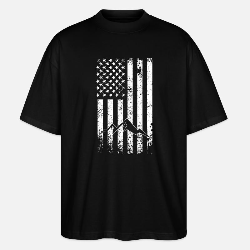 Schroffer Flaggenberg - Stanley/Stella Oversized Unisex Bio T-Shirt Blaster 2.0 - Schwarz