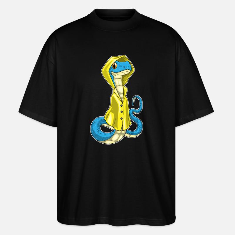 Snake Rain Jacket - Stanley/Stella Oversized Unisex Organic T-shirt Blaster 2.0 - black