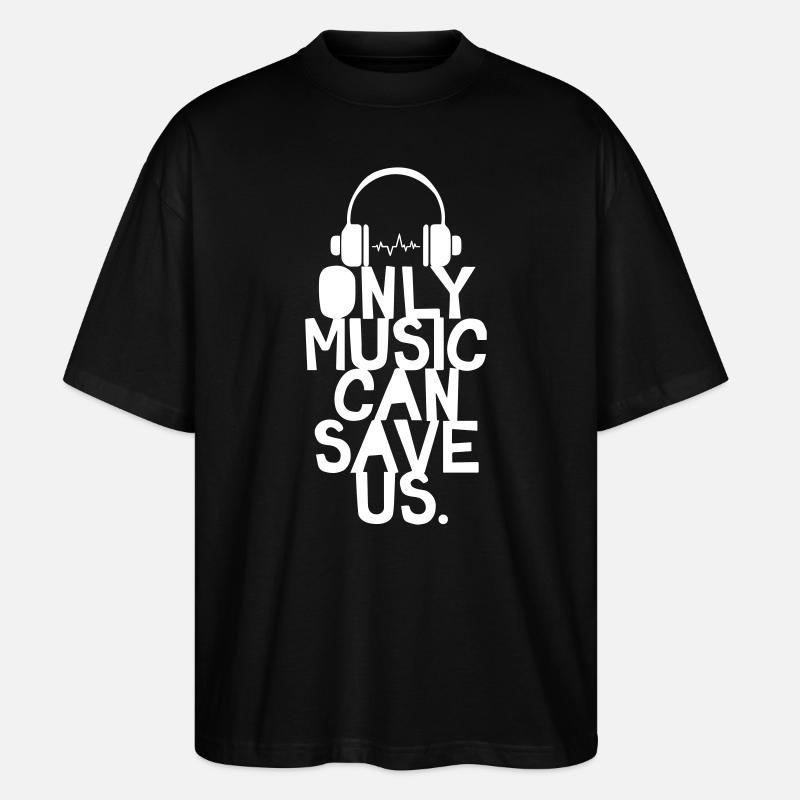 Seulement de la musique - T-shirt bio Blaster 2.0 coupe oversize Stanley/Stella Unisexe - noir