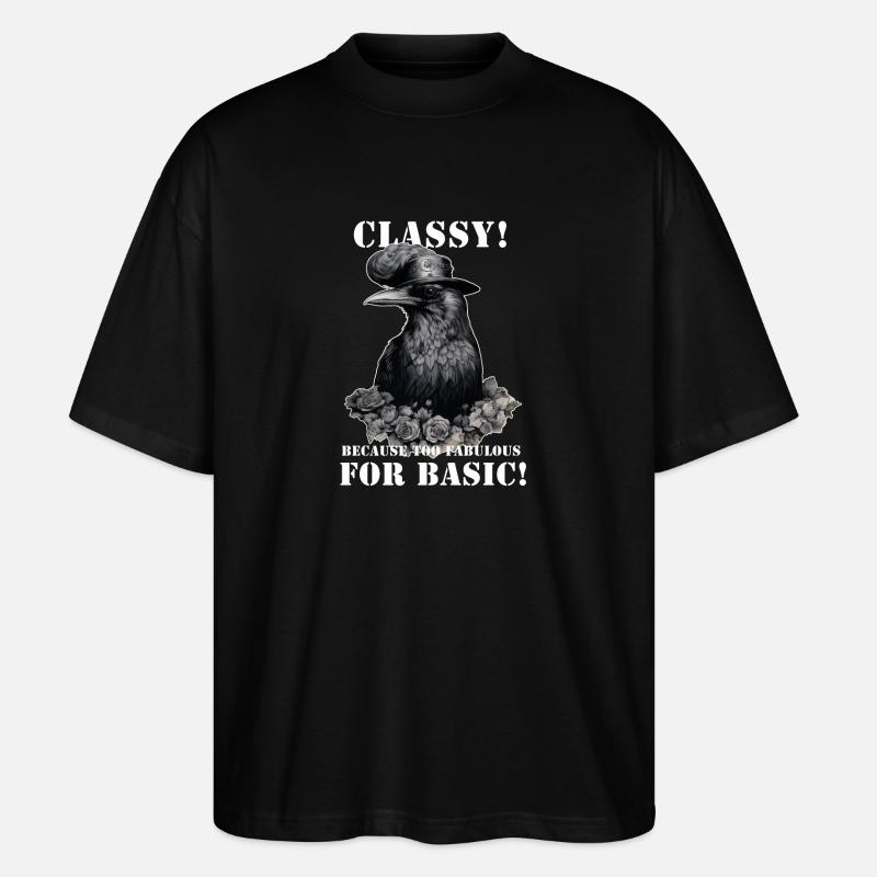 Corbeau steampunk - T-shirt bio Blaster 2.0 coupe oversize Stanley/Stella Unisexe - noir
