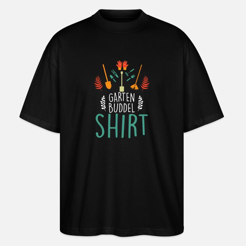 Garten Buddel Gärtner - Stanley/Stella Oversized Unisex Bio T-Shirt Blaster 2.0 - Schwarz
