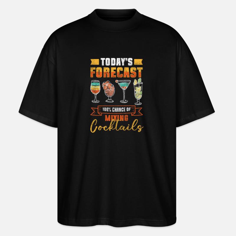Barkeeper Schnaps Urlaub - Stanley/Stella Oversized Unisex Bio T-Shirt Blaster 2.0 - Schwarz